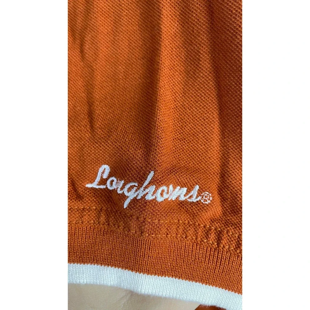 Crable Sportswear Polo Shirt Men XXL Orange Excellent Texas Longhorns NCAA Pique